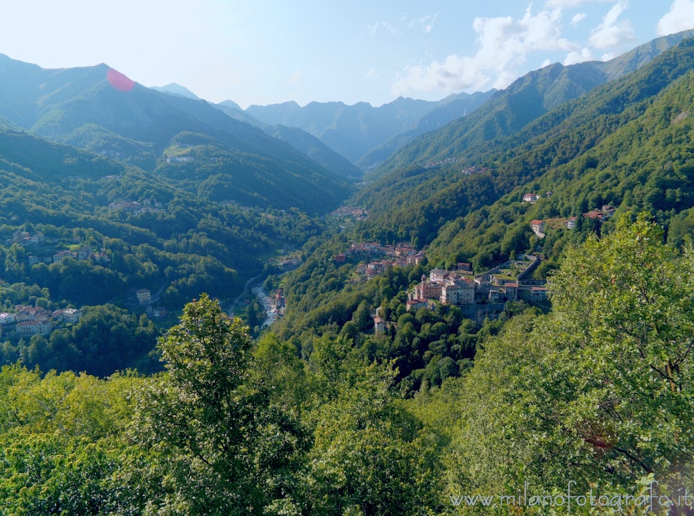 Oriomosso (Biella, Italy) - Sight from the Pila Belvedere toward the Upper Cervo Valley